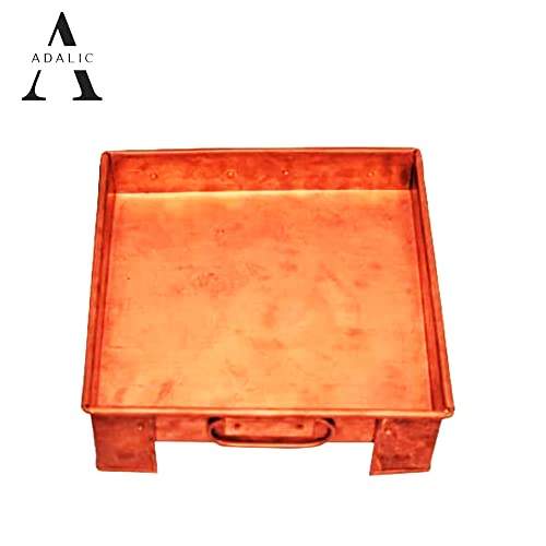 Image of Havan kund Pure Copper with Handle On Both Side, for Yagya Kund, Deepawali Pujan, Grah Puja,Birth, Marriage and Temples, Kund for Pooja and Yagya for Hindu Ritual (10 INCHES)