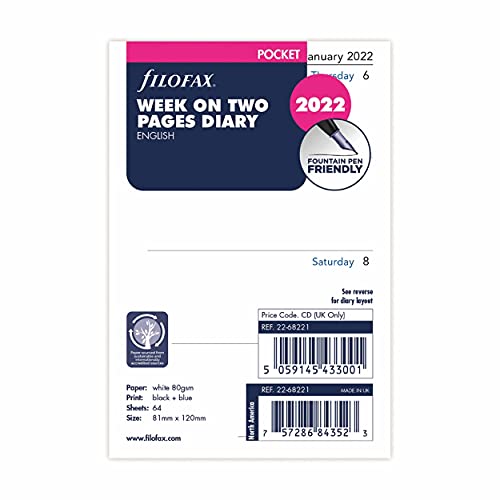 FILOFAX Pocket Week ON Two Pages English