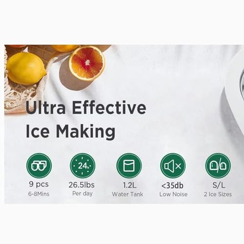 Fabricadora de hielo de encimera 9 cubos lista en 6 mins miniatura 7