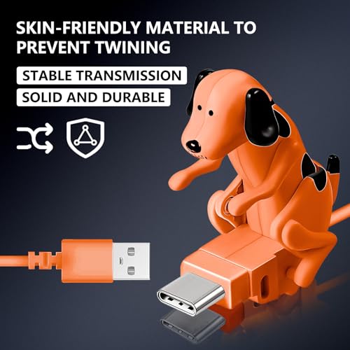 Image of Funny Dog Fast Charger Cable - Dog Charging Cable,Portable Stray Dog Charging Cable,Dog Toy Smartphone USB Cable Charger,for iPhone Type-C Various Models Phones.