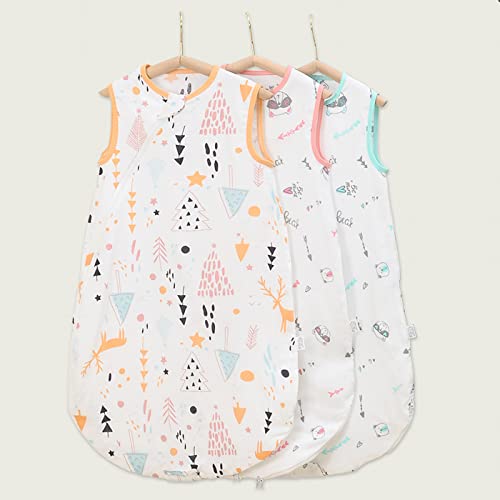 Funupup Baby Sleep Sack 0-6 Months 0.5Tog Baby Wearable Blanket Toddler Sleep Bag Soft Cotton Toddler Sleeping Sack With 2-Way Zipper For Baby Boys Girls (Green) #TOP6