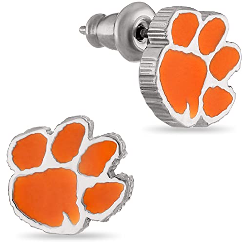 Stone Armory Earrings for Clemson University Jewelry Gifts for Women, Graduation – Stainless Steel Skin-Friendly Clemson Tigers stud earrings