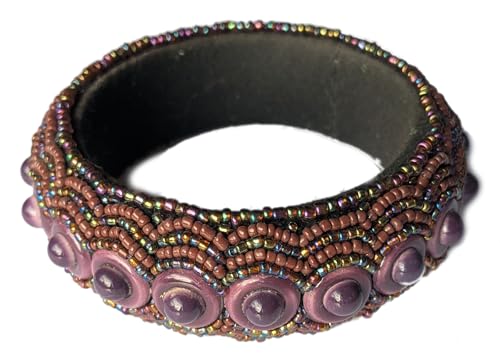 Bracelet artisanal bangle 20 billes en porcelaine délicate fait main