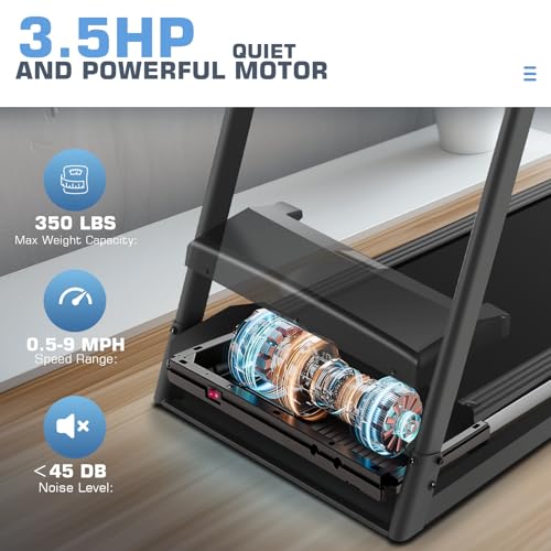 Image of Treadmills for Home with TV Screen and WiFi,Smart Foldable Treadmill Machine,3D Virtual Sports Scene,HiFi Speakers,Popular APP for Social Networking,Video,and Search,Walking Pad Treadmill