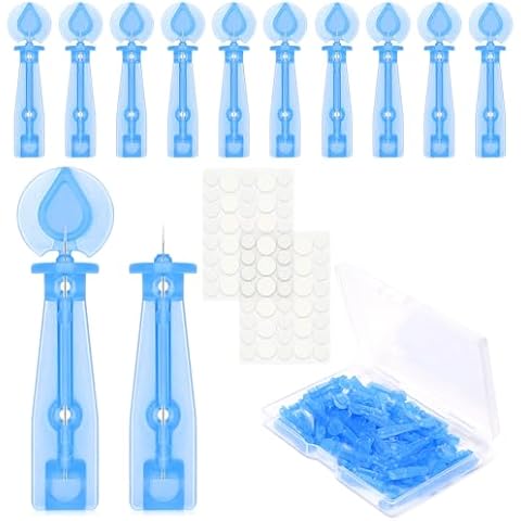 50PCS Disposable Acne Needle and 72 Dots Pimple Stickers - Ultrafine Pimple Needle Pick Acne Tool Easily Pimple Popper Acne Needle Cover