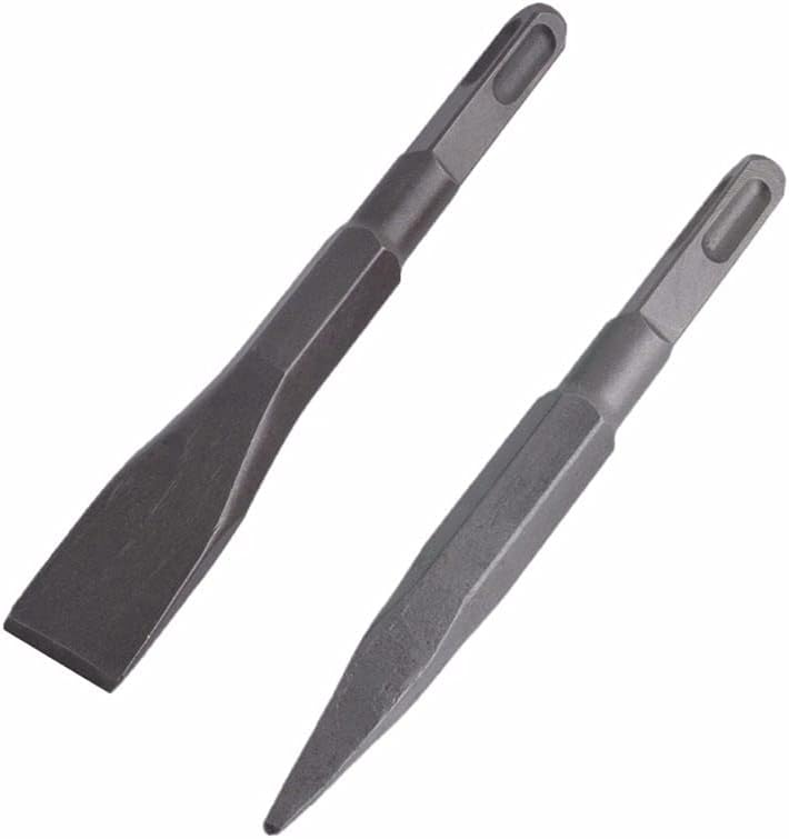 Flat and Pointed Cold Chisel 14x160mm Rotary Electric Hammer Drill Bit for Woodworking Concrete Wall Rock,Flat Chisel
