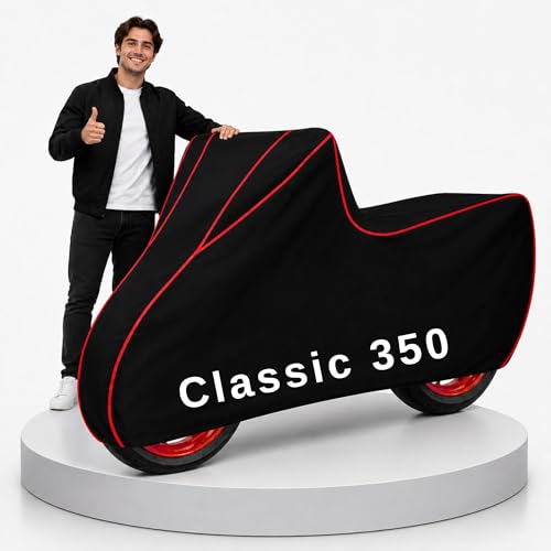 Image of My NEW Covers 100% Water Resistance Classic 350 Bike Cover | Taffeta Body Cover for Rain & Sun | UV Protection, Dustproof, Scratch Resistant, Windproof, Heat Resistant, Vehicle Specific Fit