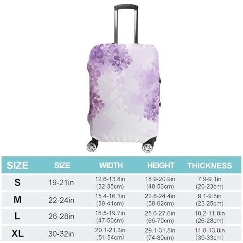 Carry on Luggage Cover Lilac Flowers in Blossom Suitcase Covers for Luggages Tsa Approved Travel Luggage Sleeve Protector Elastic Suitcase Protector Anti-Scratch Washable Fits 19-30 Inch Case -XL2
