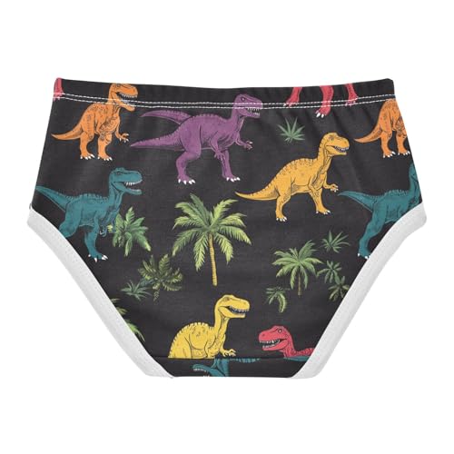 Wusikd Dinosaurs Girls' Underwear Cotton Colors Leaves Girls Briefs Soft Toddler Underwear 2T2