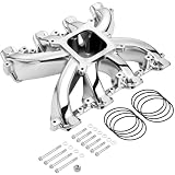 300-132 LS Carb Intake Manifold Mid-Rise Single Plane Carburetor Aluminum Compatible with Chevy Small Block SBC Camaro Cadillac 1997-2007 GM LS1 LS2 LS6 4.8L 5.3L 5.7L 6.0L V8 Cathedral Port