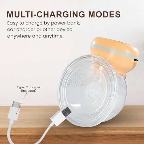Image of Wearable Electric Breast Pump for Mothers | Automatic Hands Free Breast Milk Pump Machine with 3 Modes & 9 Level Suctions | Portable Breast Pump Electrical with Stimulation & Massage Mode, LED Screen Display, 210ml BPA Free Milk Cup, Rechargeable Battery