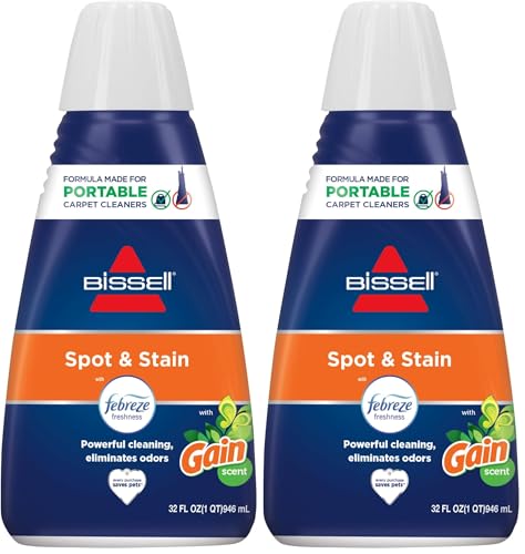 Image of Bissell Spot & Stain with Febreze + Gain Original Scent Formula for Little Green Devices,Portable Carpet Cleaners (3968),(Pack of 2)