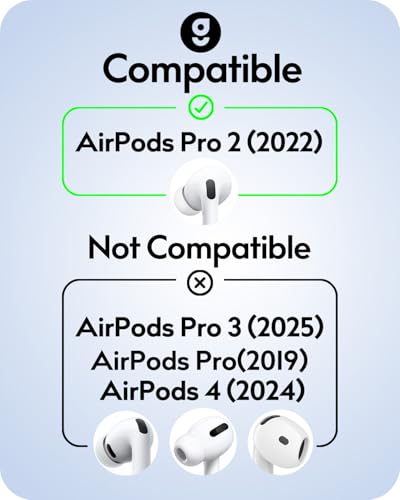 Image of Gcioii 3 Pairs for AirPods Pro 2 Ear Hooks Covers [Added Storage Pouch] Anti-Slip Accessories Compatible with Apple AirPods Pro 2nd Generation (White)