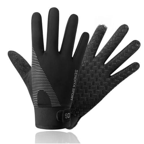 Image of PROBEROS Sun Protection Gloves, UV UPF 50+ Summer Gloves for Men Women, Breathable Ice Silk Cool Anti-Slip Touch Screen Design, Fashion Outdoor Sport Cycling Gloves for Motorcycle, Bike, Riding - L