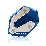 Las almohadillas de soporte lateral de la motocicleta están hechas de alta calidad. Cnc Materiales de aluminio, que hacen que las almohadillas de soporte de motocicleta son muy duraderas, mejores para agarrar el suelo y mantener la seguridad para la motocicleta, proteger el puesto de pie la almohadilla reduce el desgaste de Kickstand.