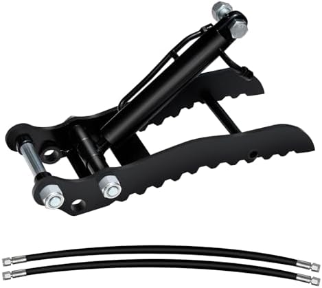 MMS Mini Excavator Attachment Hydraulic Thumb Clip, Small Excavators Fit for Mini Excavators for 0.8-1.8 Tons. Metal Grab Clip Thumb with 2*M14 Hoses