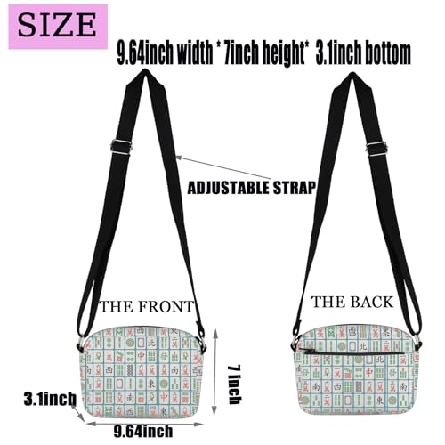 PXTIDY Lucky Mahjong Tiles Crossbody Bag Mahjong Game Lover Gift Mahjong Game Travel Crossbody Purse Mahjong Player Gift2