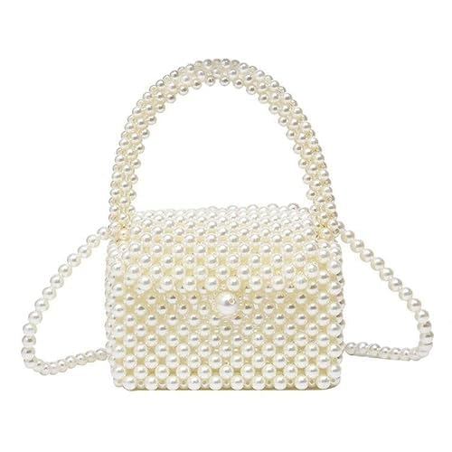 Image of Mahalakshmi Crystal Purses For Women | Pearl Beaded Crossbody Bags For Ladies Girls. Handmade purse for girls and women