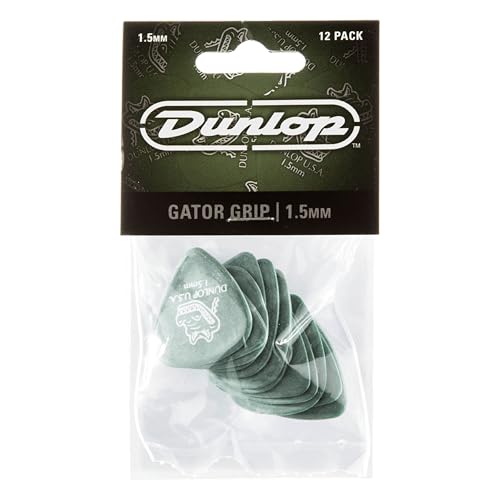 JIM DUNLOP Gator Grip Standard 1.5mm Green Guitar Picks (417P1.5)