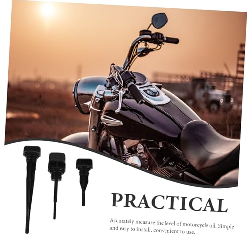 Varilla de nivel de aceite negra de plástico para moto, medidor resistente de transmisión 2