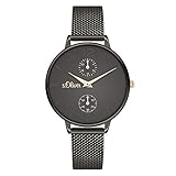 s.oliver uhren damen amazon  s.Oliver Damen Analog Quarz Uhr mit Metall Armband SO-4351-MM