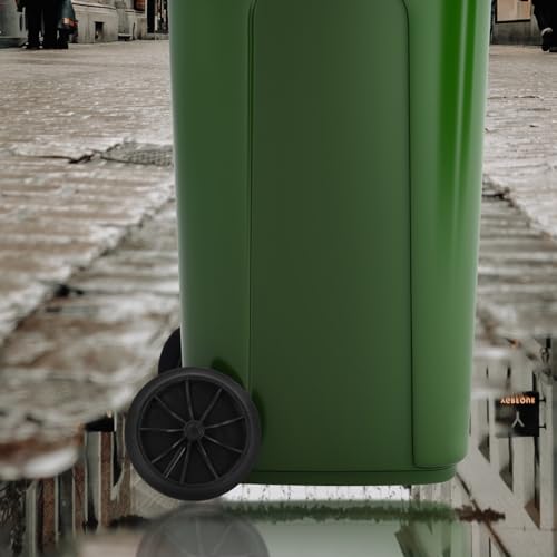 Cabilock Trash can Wheels Replacement Set 7.48 Inch Rubber Casters for Garbage Bin Accessories Easy Install for Home Outdoor Use - Thumbnail 3