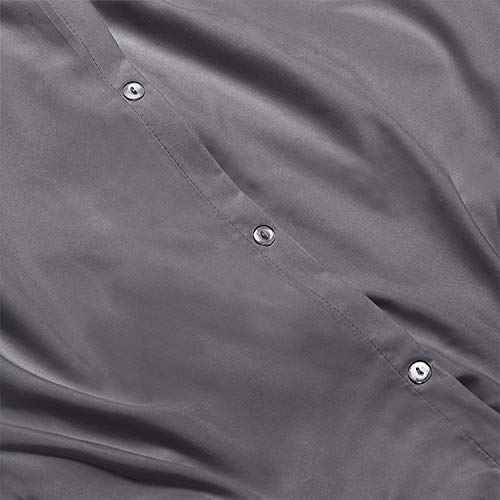 Parure de lit 3 pièces à plis pincés en microfibre avec boutons