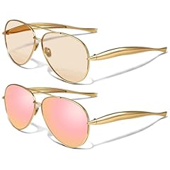 B-gold Frame Champagne Lens + Gold Frame Pink Mirror