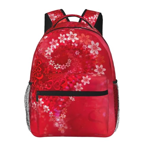 Mochila de viaje plegable con corazones para camping