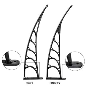   Window-Awning-Door-Canopy-Outdoor-Polycarbonate-Cover-Outdoor-Front-Door-Patio-Canopy-UV-Rain-Snow-Sunlight-Protection-40-x-40-White-CanopyBlack-Bracket