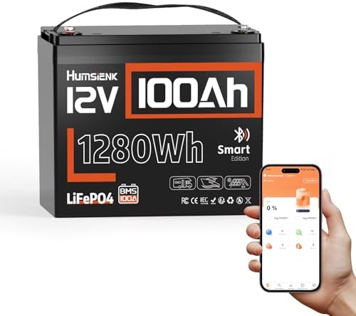 12V 100Ah LiFePO4 Battery Bluetooth, BCI Group 24 Deep Cycle Lithium Battery, Built-in 100A BMS with Low-Temp Protection, 15000 Deep Cycles Battery for RV, Marine, Trolling Motors, Off Grid etc.