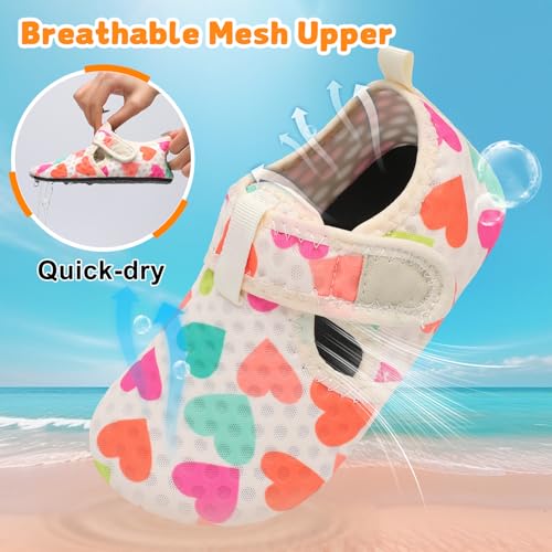 Image of LeIsfIt Kids Water Shoes Girls Boys Quick Dry Aqua Socks Breathable Swim Shoes Non-Slip Barefoot Socks for Beach Surf