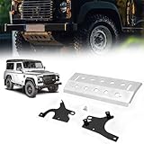 Front Skid Plate Compatible with LR Defender 90/110 1990–2016, Heavy-Duty Aluminum Front Bumper Guard Underbody Protection Plate, Off-Road Upgrade Accessory