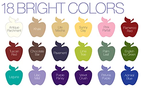 Apple Barrel Promoabii Matte Finish Acrylic Craft Paint Set Designed For Beginners And Artists, Non-Toxic Formula That Works On All Surfaces, 2 Fl Oz (Pack Of 18), 18 Colors May Vary, Count #TOP1