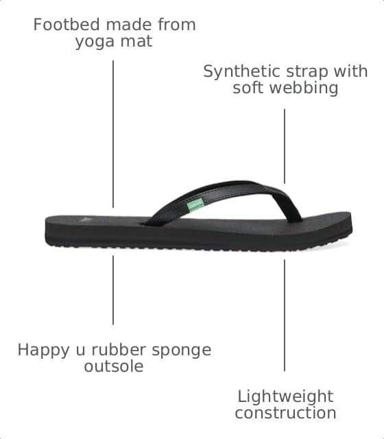 Image of Sanuk Yoga Spree 4 | Yoga Mat Footbed | Flip Flops for Women | Yoga Sandals For Women | Women's Beach Sandals