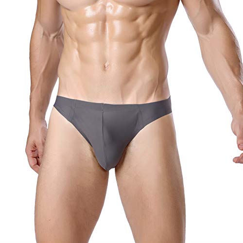 Mens Ice Silk Panty No Trace Bikini Underwear For Men Ultra Thin Brief Thong2