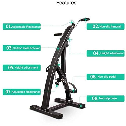 Image of Portable Pedal Exercise Electric Pedal Mini Rehabilitation Machine Pedal Exerciser with LCD Monitor, Elderly Exercise Biker for Upper and Lower Limbs Rehabilitation Trainer Adjustm