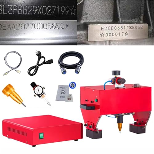 Máquina De Grabado Y Marcado De Metales, Máquina Neumática De Marcado Por Micropercusión, Máquina De Impresión Portátil Para Número De Chasis De Marco De Código Vin, Profundidad: 0,01-1mm,TypeC