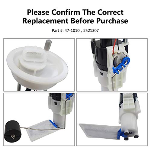 2521307 Fuel Pump Assembly for Polaris Ranger 900 570 XP Crew EPS 2014-2019 Electric Fuel Pump with Fuel Pump Module Retaining Nut Tank Seal Rubber Gasket - Thumbnail 5