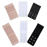 HCYANGZHANG BH VerläNgerung 3 Haken, BH Verschluss VerläNgerung 6 StüCke BH-VerläNgerung, 3 Rows of 2 Buttons+3 Buttons, Bra Extension Strap, Women's Elastic Bra, Soft and Comfortable Elastic Strap