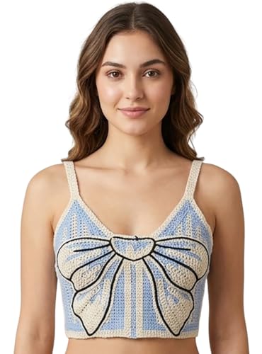Haut en crochet floral femme KOTTY le top d'été décontracté chic