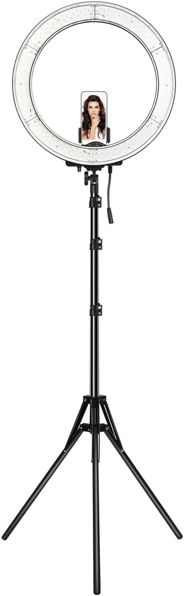 iMounTEK 18" LED Ring Light 55W 3200K-5600K Dimmable Selfie Ring Light with Tripod Phone Holder Carrying Bag for Makeup & Hair, Self-Portraits, Video Shooting, and Live Streaming
