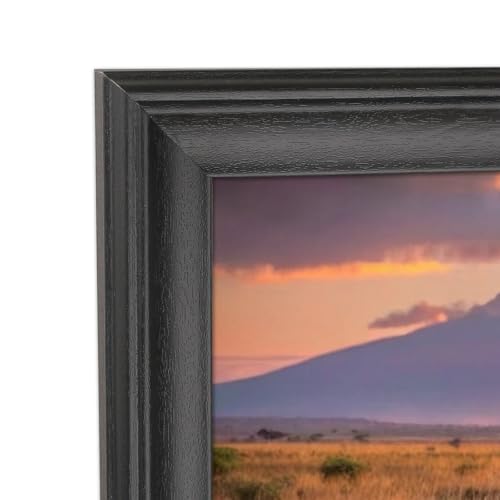 ZZFQXZ Marco de fotos de 9 x 30 pulgadas, marco de fotos de madera maciza negro de 9 x 30 pulgadas, marco panorámico de 9 x 30 pulgadas, incluye accesorios para colgar (F23B930)