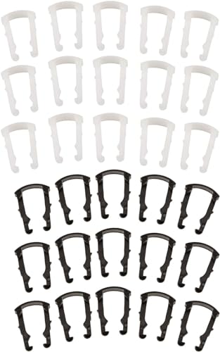 Fuel Line Retaining Clip, Fuel Line Retaining Clip Assortment Kit, Fuel Line Retainer Clip Assortment, Fuel Line Hose Pipe Retainer Retaining Clip for 15pcs 3/8" and 15Pcs of 5/16",Clamps and Sleeving