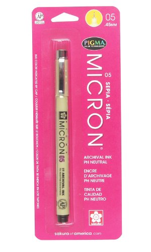 Image of Sakura Pigma 50042 Micron Blister Card Ink Pen Set, Sepia, 05 1CT