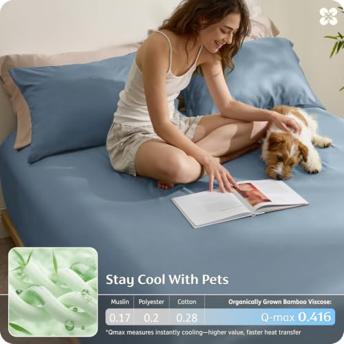 Image of Bedsure PureWoven 100% Viscose Derived from Bamboo King Size Sheet Set 3PCS