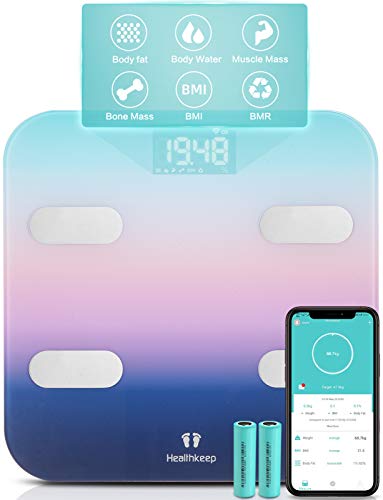 WiFi Smart Scale, Scales for Body Weight and Fat BMI Scale, Bluetooth 4.0+ and WiFi 24.GH, Smart Weight Scale Suit for Google fIt Apple Health Compatible, 7 Datas Clear Show on Extra-Large Platform