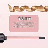 Lokówka 9 mm, cienka lokówka, ciasne loki, wyświetlacz LCD 100-230°C, turmalinowa ceramiczna beczka 30 sekund nagrzewania, długie i krótkie lokówki do włosów (różowe złoto)