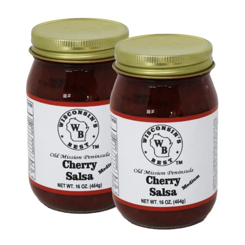 Wisconsin's Best - Salsa de cereza, mediana de 16 onzas (paquete de 2)
