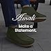 Amali Casual Chukka Boots for Men, High-Top, Lace Up Suede Men's Shoes, Desert Boots with Crepe Rubber Sole - Olive, Size 10
